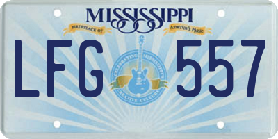 MS license plate LFG557