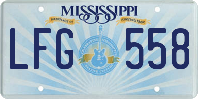 MS license plate LFG558