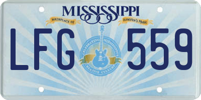 MS license plate LFG559