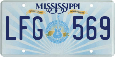 MS license plate LFG569