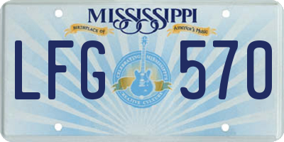 MS license plate LFG570