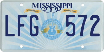 MS license plate LFG572