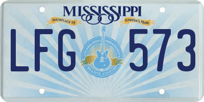 MS license plate LFG573