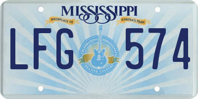 MS license plate LFG574