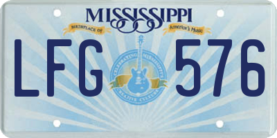 MS license plate LFG576