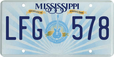 MS license plate LFG578