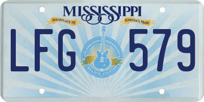 MS license plate LFG579