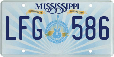 MS license plate LFG586