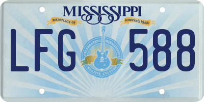 MS license plate LFG588