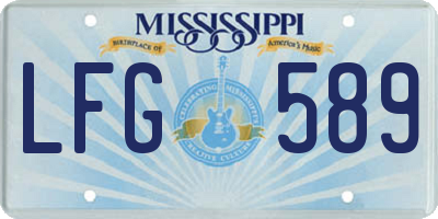 MS license plate LFG589
