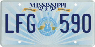 MS license plate LFG590