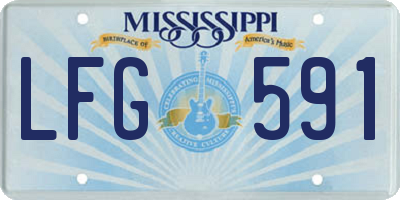 MS license plate LFG591