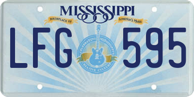 MS license plate LFG595