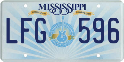 MS license plate LFG596