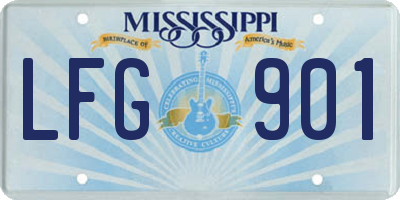 MS license plate LFG901