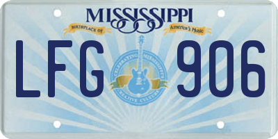 MS license plate LFG906