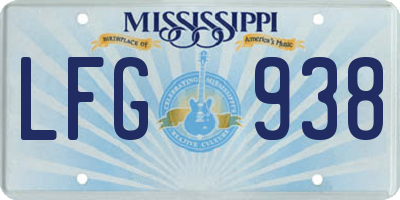 MS license plate LFG938