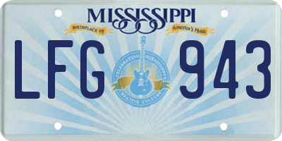 MS license plate LFG943