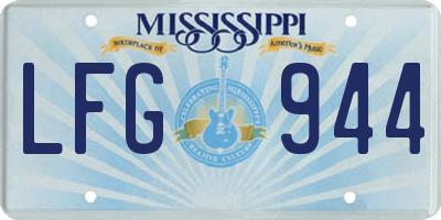 MS license plate LFG944