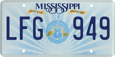 MS license plate LFG949