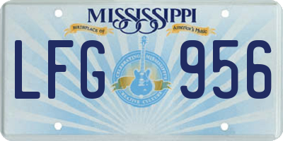 MS license plate LFG956