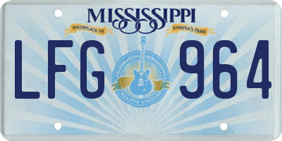 MS license plate LFG964