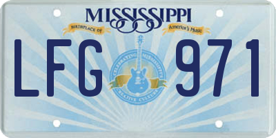 MS license plate LFG971