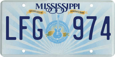 MS license plate LFG974