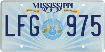 MS license plate LFG975