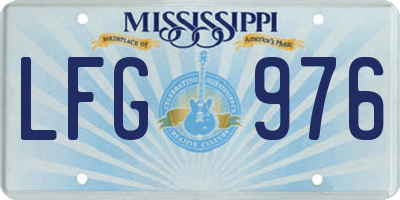 MS license plate LFG976