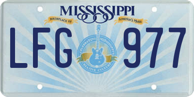 MS license plate LFG977