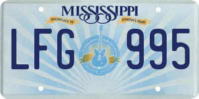 MS license plate LFG995