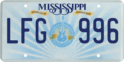MS license plate LFG996