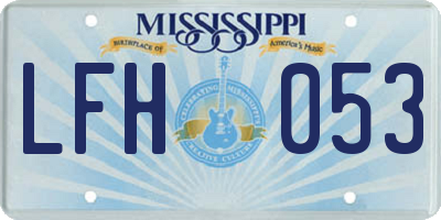 MS license plate LFH053