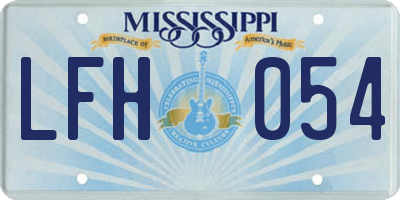 MS license plate LFH054