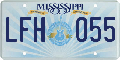 MS license plate LFH055