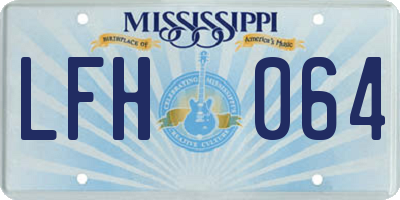 MS license plate LFH064