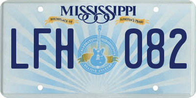 MS license plate LFH082
