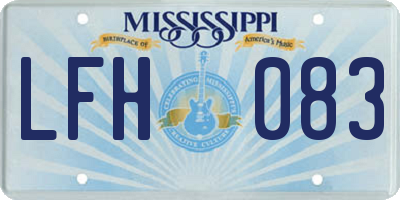MS license plate LFH083