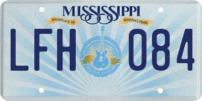 MS license plate LFH084