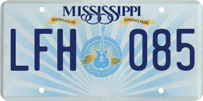 MS license plate LFH085