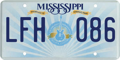 MS license plate LFH086