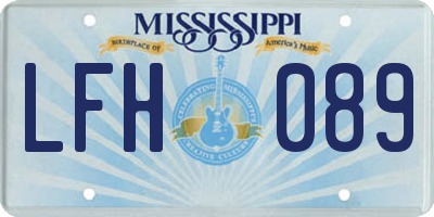 MS license plate LFH089