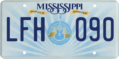 MS license plate LFH090