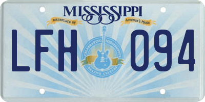 MS license plate LFH094