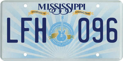 MS license plate LFH096