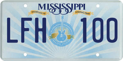 MS license plate LFH100