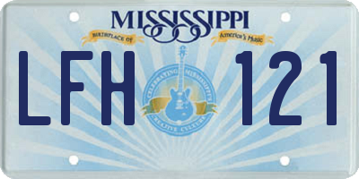 MS license plate LFH121