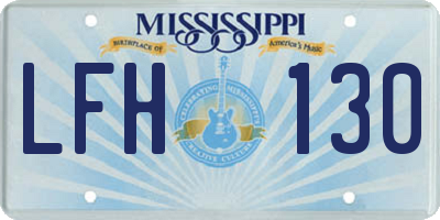 MS license plate LFH130