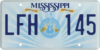 MS license plate LFH145